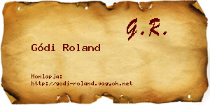 Gódi Roland névjegykártya